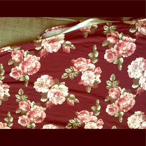 NWT Maroon Women’s Double Slit Maxi Skirt